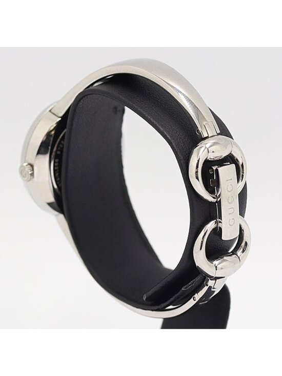 Gucci U-play 129.5 Quartz Sherry Line Bangle Watch Silver Dial Kzk main image 4